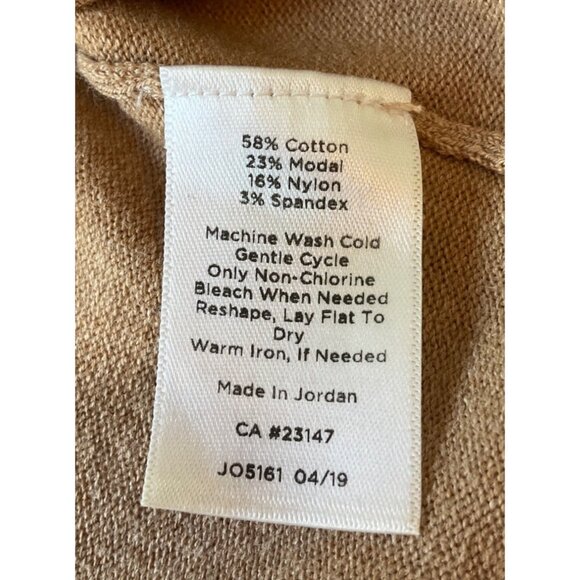 Talbots Plus Womens Sz 2X Pullover Sweater V-Neck Beige Modal Cotton Minimalist - Picture 6 of 7